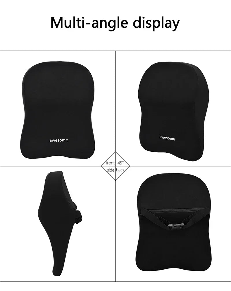 Nouvel appui-tête de voiture avec support lombaire, coussin en mousse à mémoire de forme pour le cou et protection des épaules pour un confort amélioré