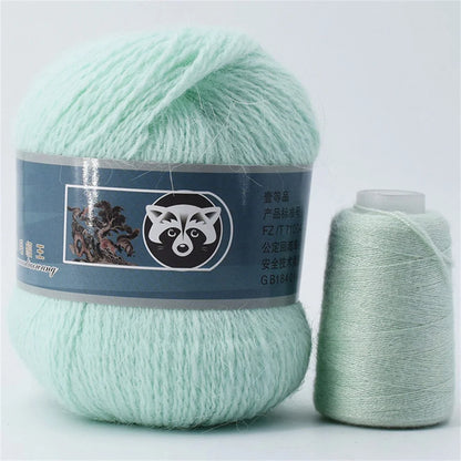 Fil de fourrure de vison pour fils pour tricoter et Crochet, fil de t-shirt en dentelle à 2 plis pour tricoter à la main, couture, 1 écheveau 340 M 50 + 20g