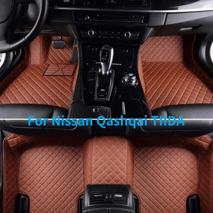 Tapis de sol personnalisés pour Nissan Qashqai 2020-2023 2016-2019 TIIDA 2011-2015 2016-2023, couverture complète, doublures de sol de luxe
