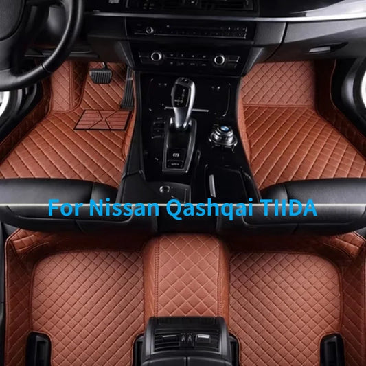 Tapis de sol personnalisés pour Nissan Qashqai 2020-2023 2016-2019 TIIDA 2011-2015 2016-2023, couverture complète, doublures de sol de luxe