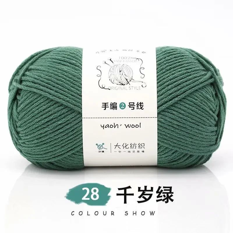Fil de Coton Crocheté à la Main, 100g, Bricolage, Laine pour Bébé, Écharpe, Veste, Pull