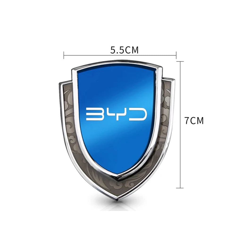 Autocollant de Badge d'emblème latéral de fenêtre de coffre de voiture en métal pour BYD Atto 3 Act 3 Tang F3 E6 Dmi Yuan plus Song plus ev f0 f3 Qin Pro