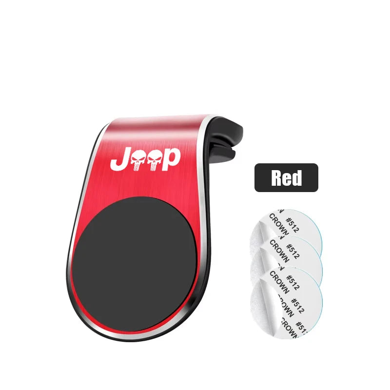 Support magnétique pour téléphone de voiture, Clip de ventilation pour Jeep Renegade Compass Grand Cherokee Wrangler jk Gladiator, accessoires de voiture