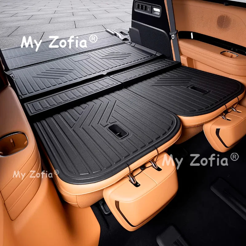 Pour Zeekr 9X 2025 2026 tapis de sol de voiture tapis de coffre TPE tapis de sol et doublure de chargement tous temps tapis de coffre accessoires de revêtement de sol