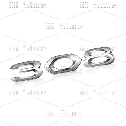 Autocollant 3D en métal chromé pour voiture, autocollant latéral de garde-boue de coffre arrière, accessoires automobiles pour Peugeot 208 308 408 508 GT RCZ
