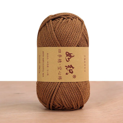 Rouleau de fil à tricoter au Crochet, 85 m/rouleau, 100g, 65% coton, corde en macramé, fil de ligne de laine fait à la main pour sac au Crochet