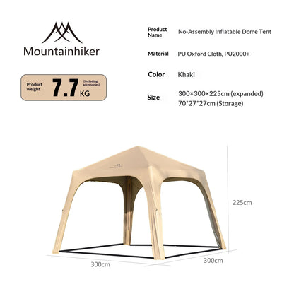 Tente dôme gonflable portable imperméable pour le camping en plein air Mountainhiker, grande capacité pour plusieurs personnes, auvent de parc, auvent de pique-nique