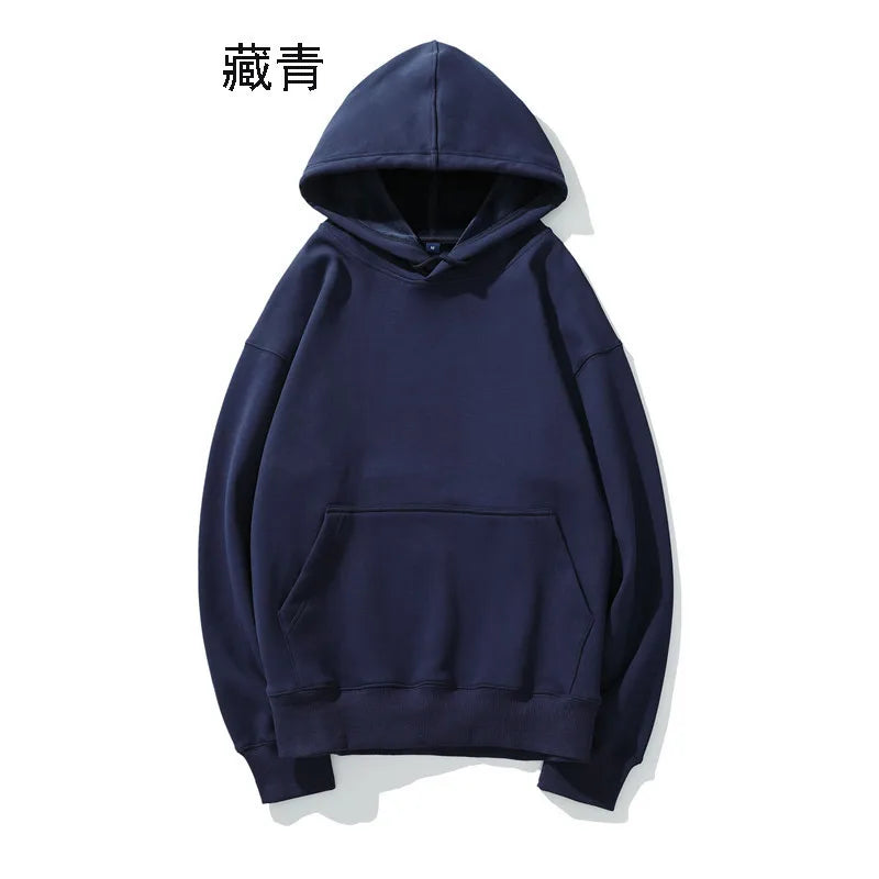Pull en peluche à épaules dénudées pour hommes, Logo personnalisé, ample, couleur unie, grande taille, Hip-hop, rue, pull vierge