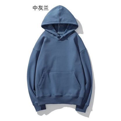 Pull en peluche à épaules dénudées pour hommes, Logo personnalisé, ample, couleur unie, grande taille, Hip-hop, rue, pull vierge