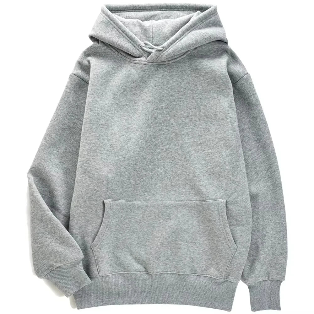 2025 nouveautés haute qualité pur coton hommes et femmes sport mode nouveau plaine quatre saisons porter pull à capuche décontracté