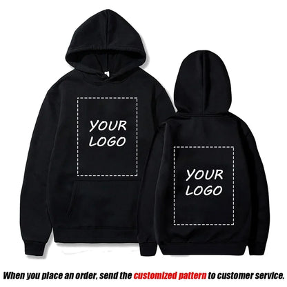 Logo/image de marque conçue sur mesure pour femmes et hommes, sweats à capuche DIY, pulls décontractés et sweats à capuche tendance partout