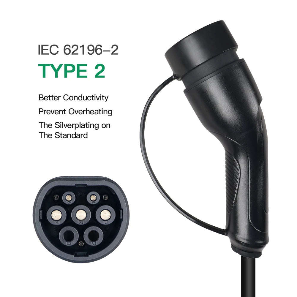 Chiefleed 22KW 32A Type 3 phases chargeur EV Portable Wi-Fi APP contrôle EVSE boîte de charge Station de charge pour chargeur de voiture électrique