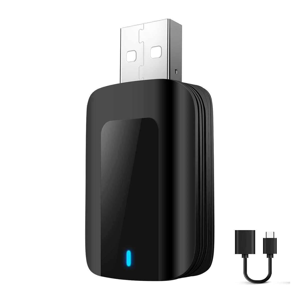 Mini adaptateur CarPlay Android Auto sans fil 2 en 1, avec WiFi 5G BT5.0, Plug and Play, pour voiture filaire en usine, conception compacte, nouveauté 2026