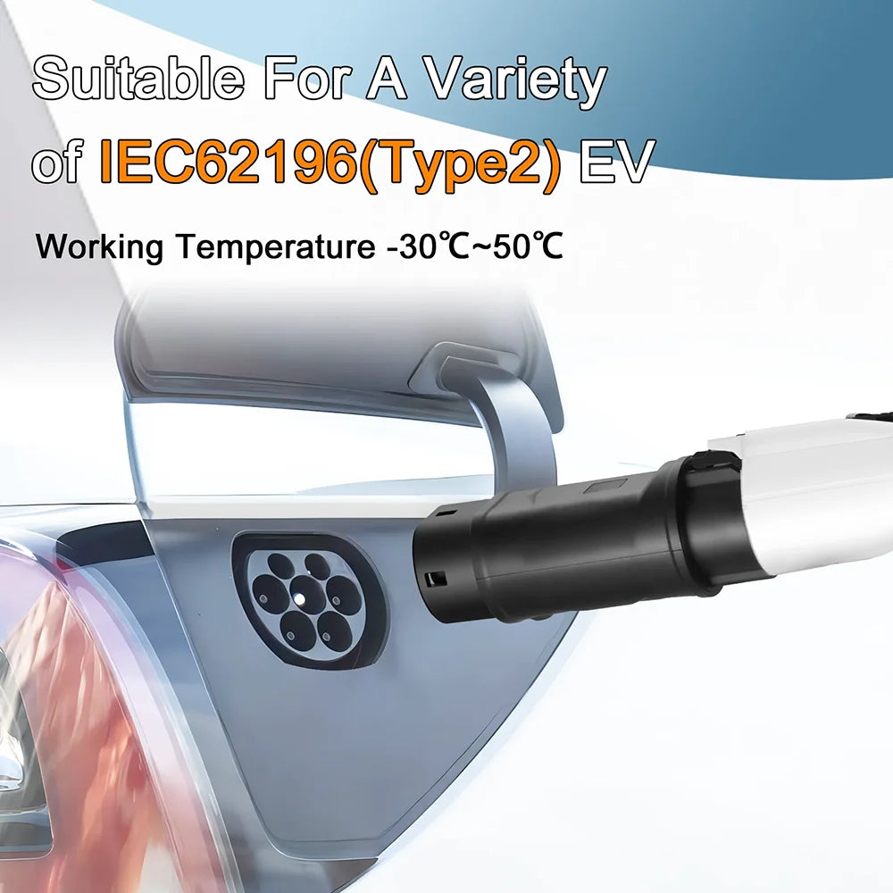Adaptateur de Type 1 à Type 2, chargeur de véhicule électrique, adaptateur AC de Type 2 à Type 1, convertisseur de charge EVSE pour voitures électriques