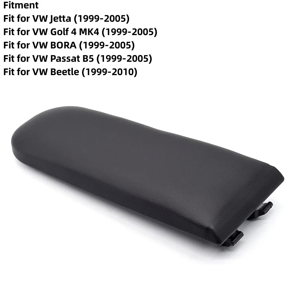 Couvercle de loquet d'accoudoir de voiture en cuir, 1 pièce, couvercle de Console centrale, capuchon de protection pour VW Jetta Golf 4 MK4 BORA Passat B5 Beetle Polo 6R 9N