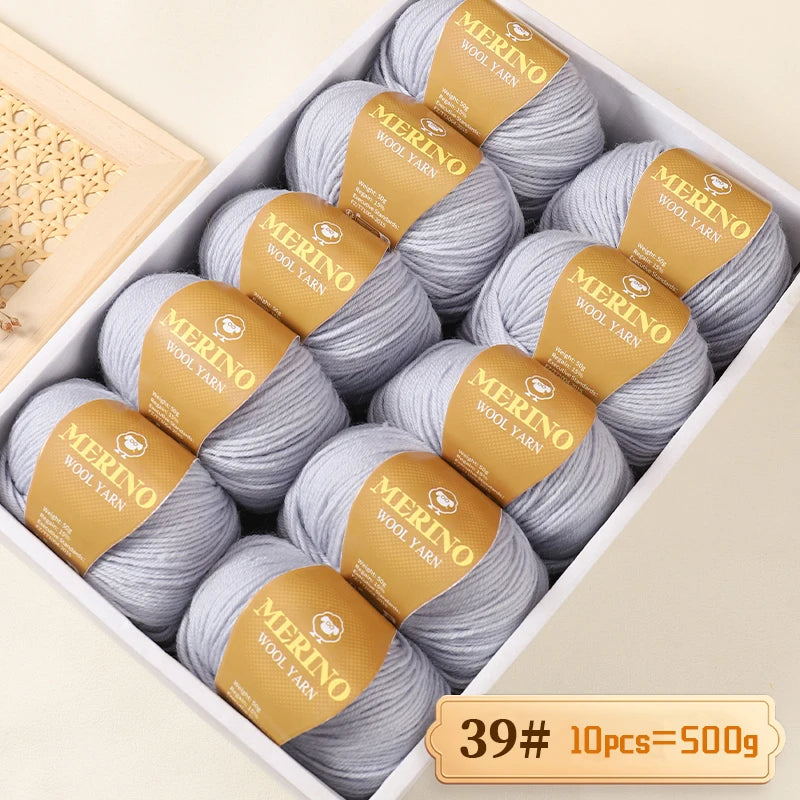 500 g de fil de laine d'alpaga mi-fin 212 de haute qualité, adapté au tricot de pulls, d'écharpes et de chapeaux, 10 écheveaux/paquet