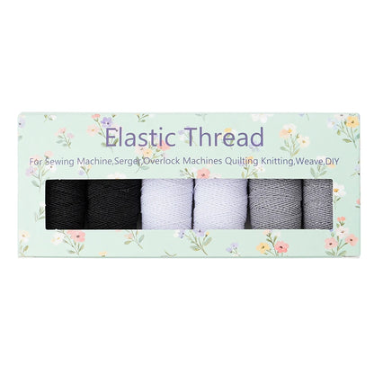 Fil inférieur et fil élastique pour machine à coudre, 0.6mm d'épaisseur, 20 mètres (fil fin en polyester à haute élasticité) avec étiquettes de perles