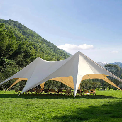 Tente d'extérieur à baldaquin extensible et imperméable, abri solaire en tissu Oxford pour exposition de fêtes de mariage, tente de spectacle commercial Glamping