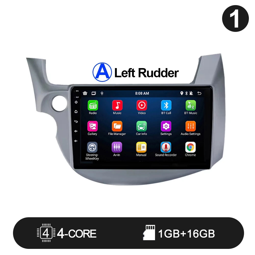 LEHX-Autoradio L6 Pro Android 14, 4G, Carplay, DVD, Stéréo, 2 DIN, Unité Centrale, Limitation GPS, pour Voiture HONDA FIT JAZZ (2007-2013)