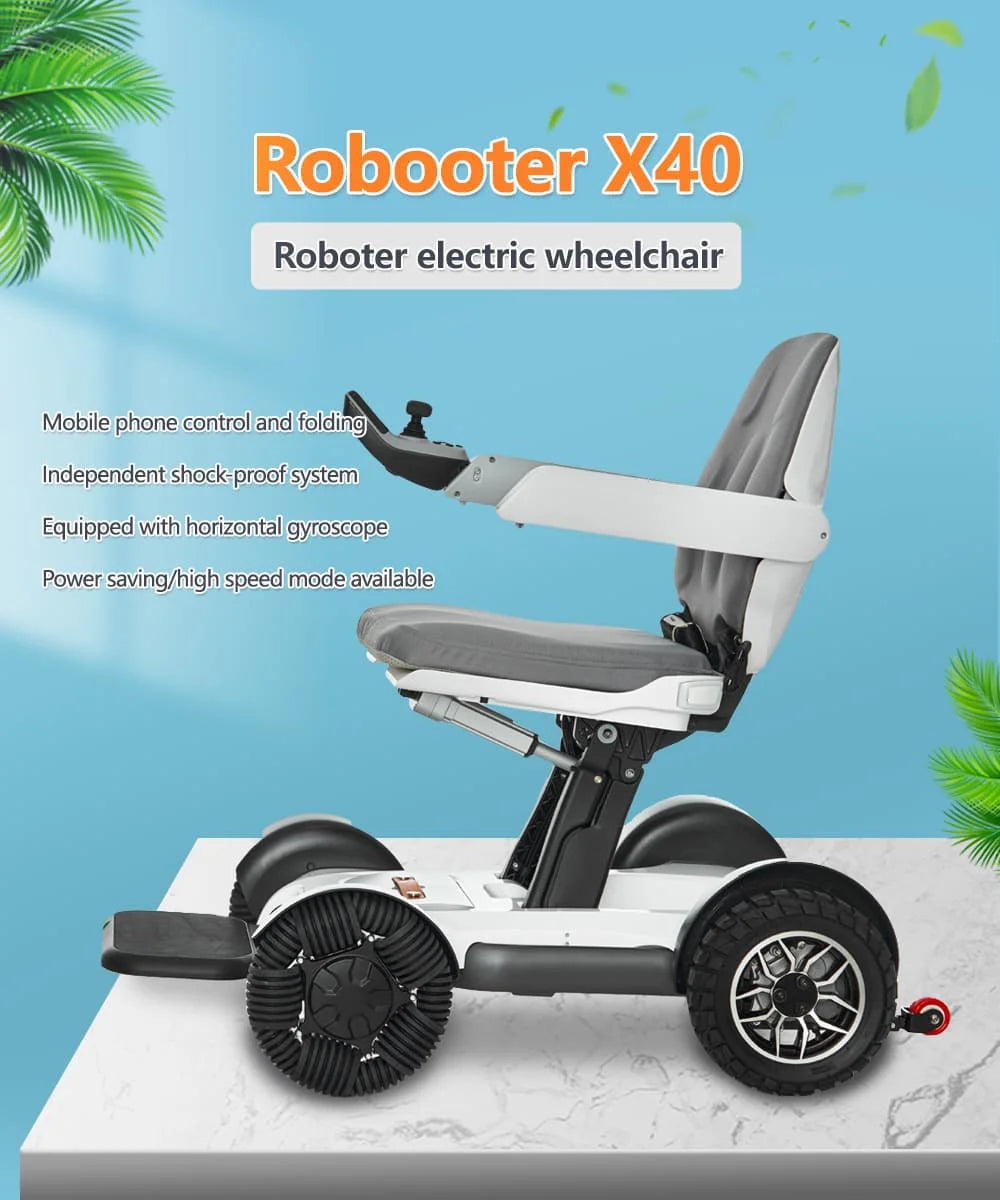 Un clic pliant rapide longue portée Portable léger Robot intelligent fauteuil roulant électrique fauteuil roulant électrique pliable personnes âgées