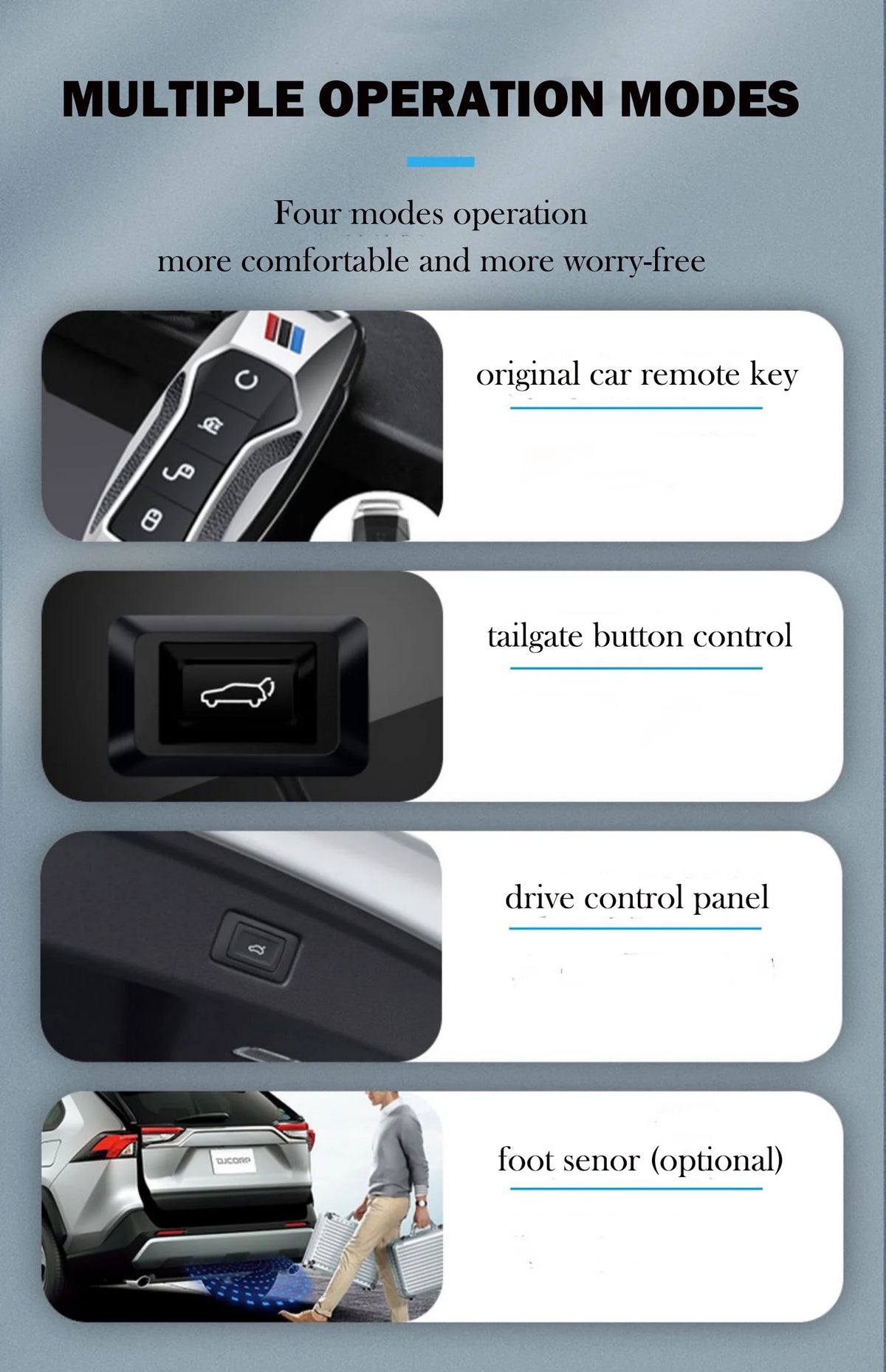 Kit d'alimentation d'entraînement de dérive d'ouverture automatique, hayon électrique, élévateur de voiture, capteur de pied, BYD Qin Plus 2021 du coffre