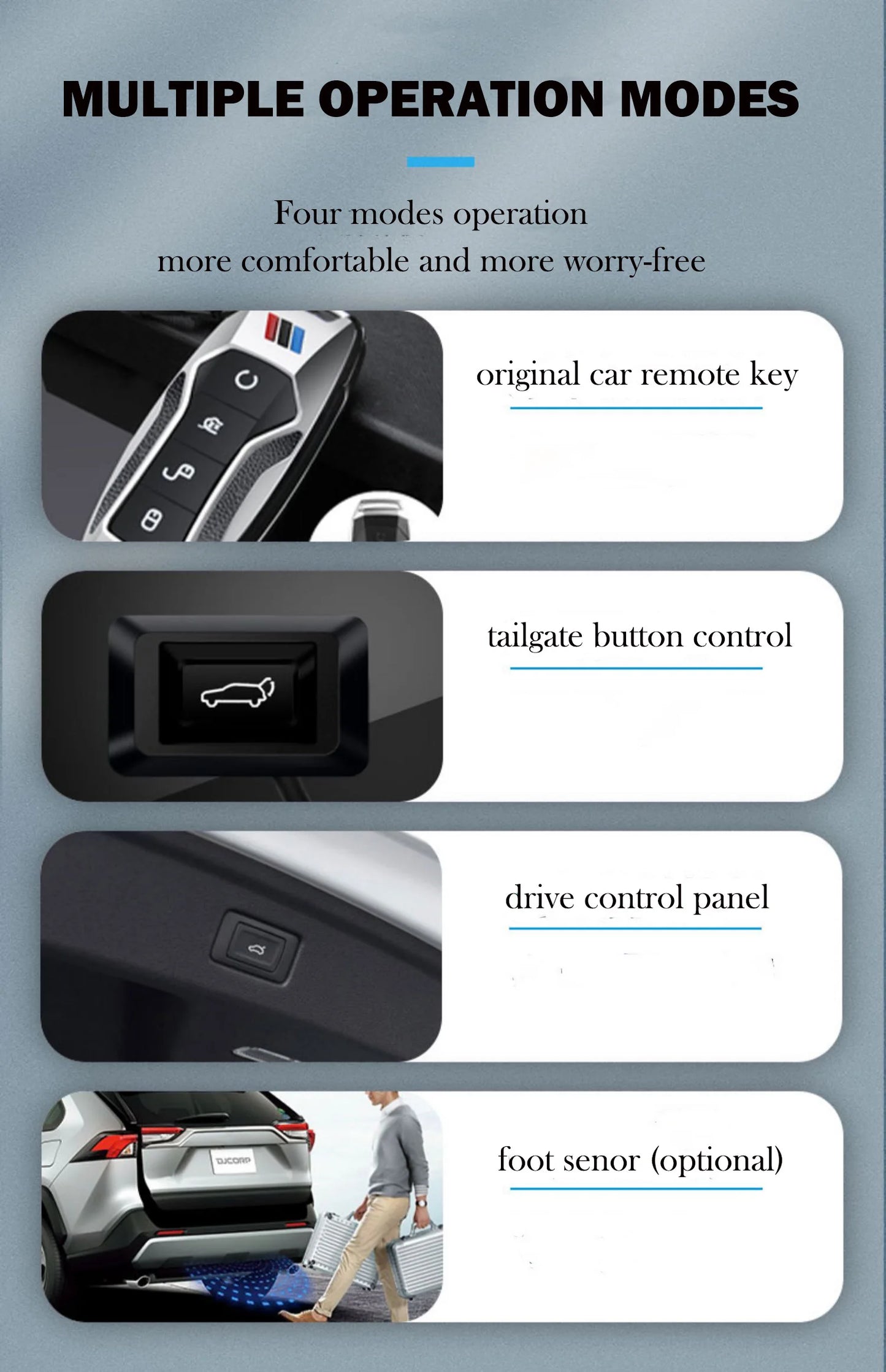 Kit d'alimentation d'entraînement de dérive d'ouverture automatique, hayon électrique, élévateur de voiture, capteur de pied, BYD Qin Plus 2021 du coffre