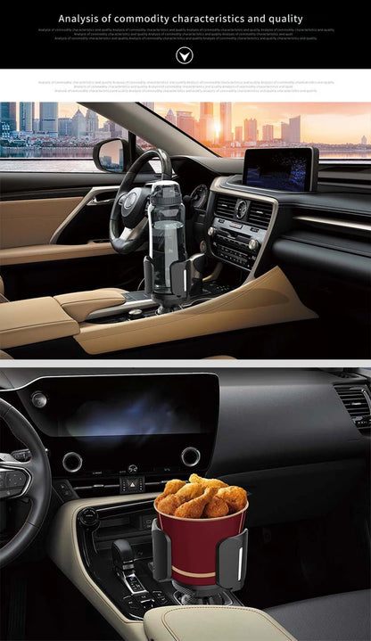 Base de tasse de boisson multifonctionnelle pour véhicule, avec porte-gobelet réglable, porte-gobelet de voiture extensible amélioré