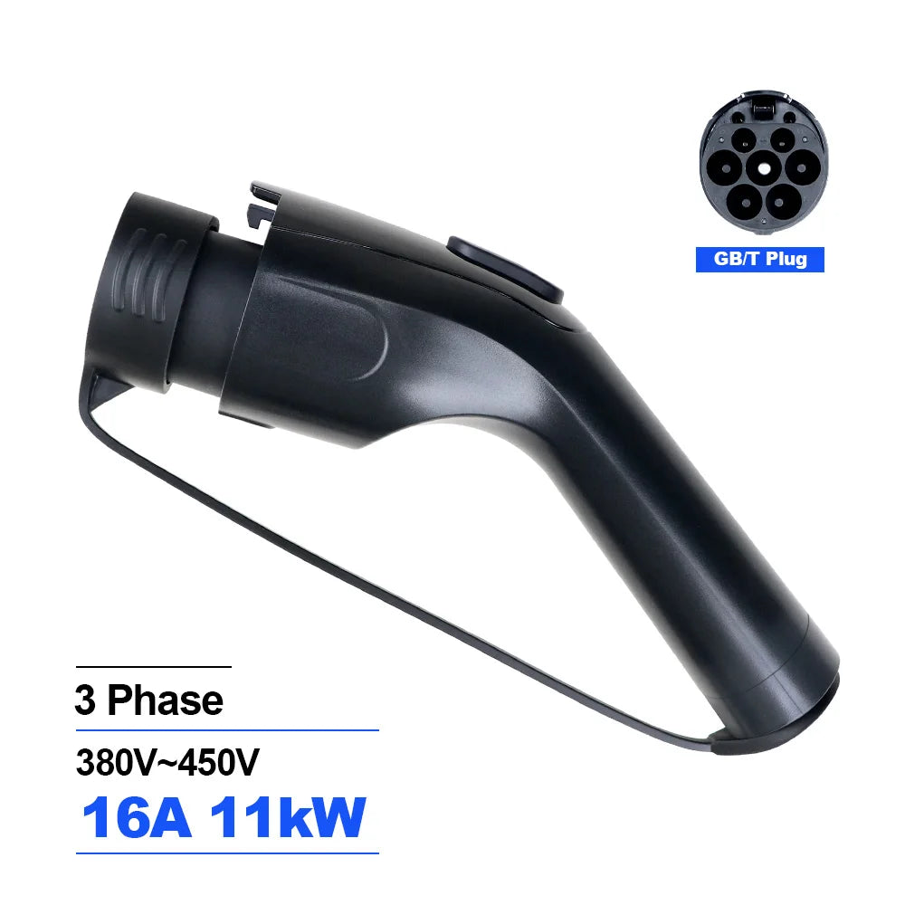Kolanky 16A/32A GBT EV chargeur prise voiture électrique tête de pistolet de charge 3.6kw /7.2kw/11kw /22kw 1P/3P EV chargeur GBT prise mâle IP67