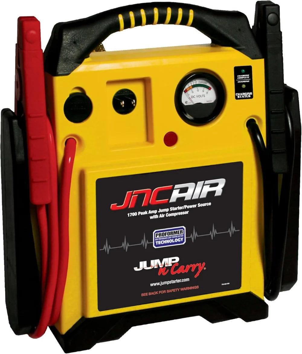 Démarreur de saut d'ampli de pointe 1700 avec compresseur d'air, propulseur de batterie de voiture Portable et gonfleur de pneus