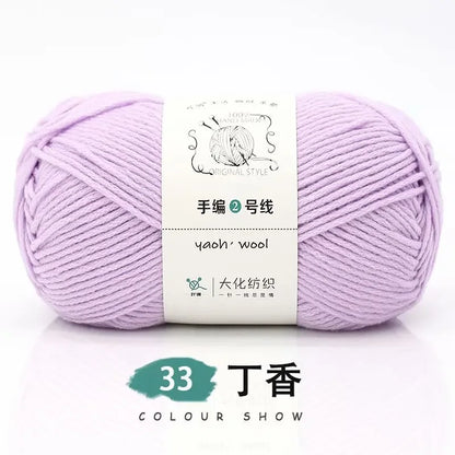 Fil de Coton Crocheté à la Main, 100g, Bricolage, Laine pour Bébé, Écharpe, Veste, Pull