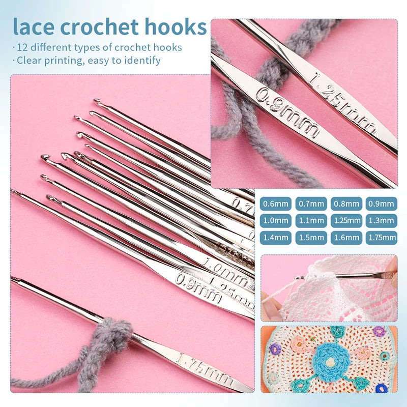 KRABALL – ensemble de crochets à tricoter, outil de couture à usage domestique, bricolage artisanal, marqueurs de tricot au Crochet, aiguilles, outils, accessoires de tissage avec sac