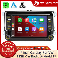 GEARELEC 2 Din lecteur multimédia de voiture Android 13 autoradio Carplay pour Volkswagen Skoda Octavia golf 5 6 touran passat polo Jetta