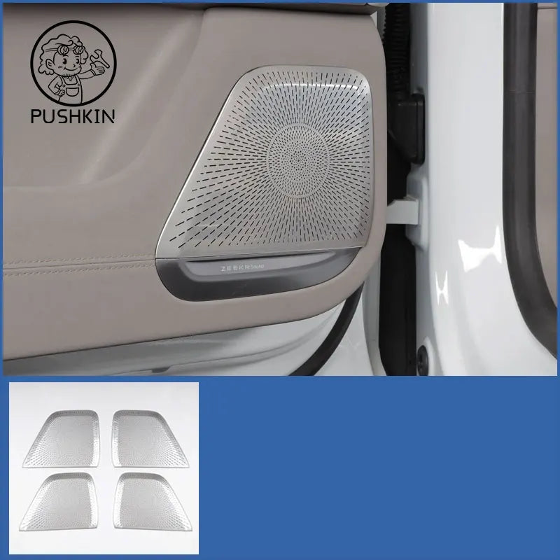 Couverture de haut-parleur audio intérieur de voiture pour Geely ZEEKR, couverture d'œuvres d'art, garniture de porte, accessoires de garniture, 7X, 2024, 2025, 2026