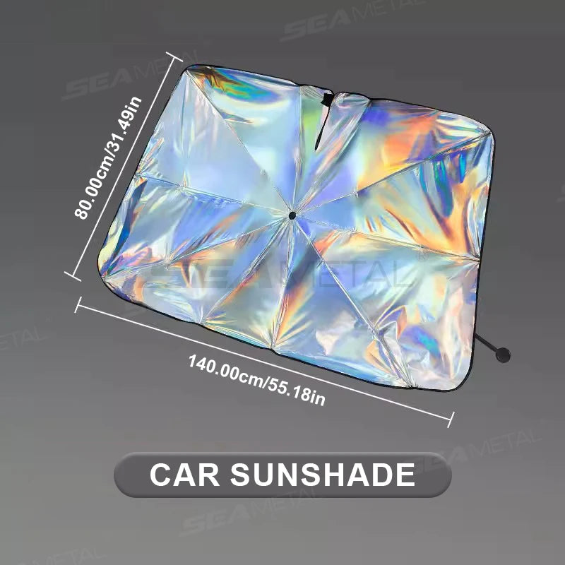 SEAMETAL – pare-soleil universel pour pare-brise de voiture, couverture de pare-soleil pour fenêtre avant, Film de réflexion UV automobile d'été, isolation thermique pour parapluie