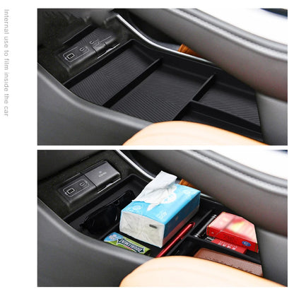 Boîte de rangement centrale de voiture pour Xpeng G9 2022 – 20225, porte-gobelet, plateau de tableau de bord, organisateur de rangement, accessoires d'intérieur de voiture noirs TPE