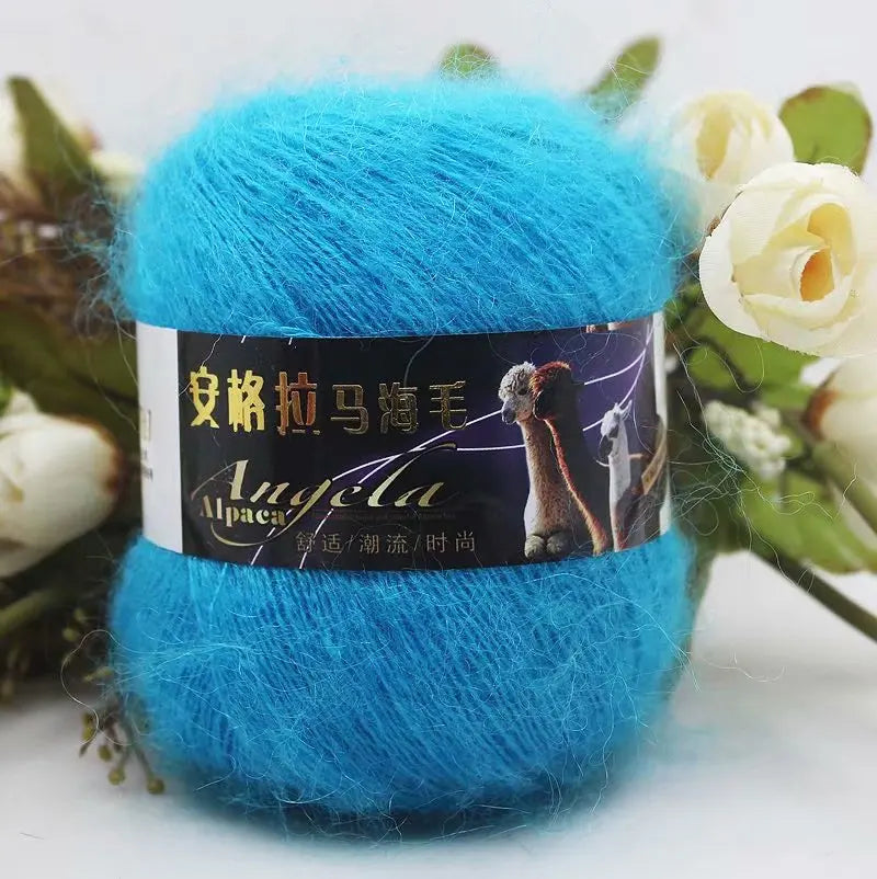 Fil de laine Mohair d'alpaga en peluche pour fil à tricoter, écharpe de pull 40 grammes/boule, fils épais de Lanas doux et chaud gonflés