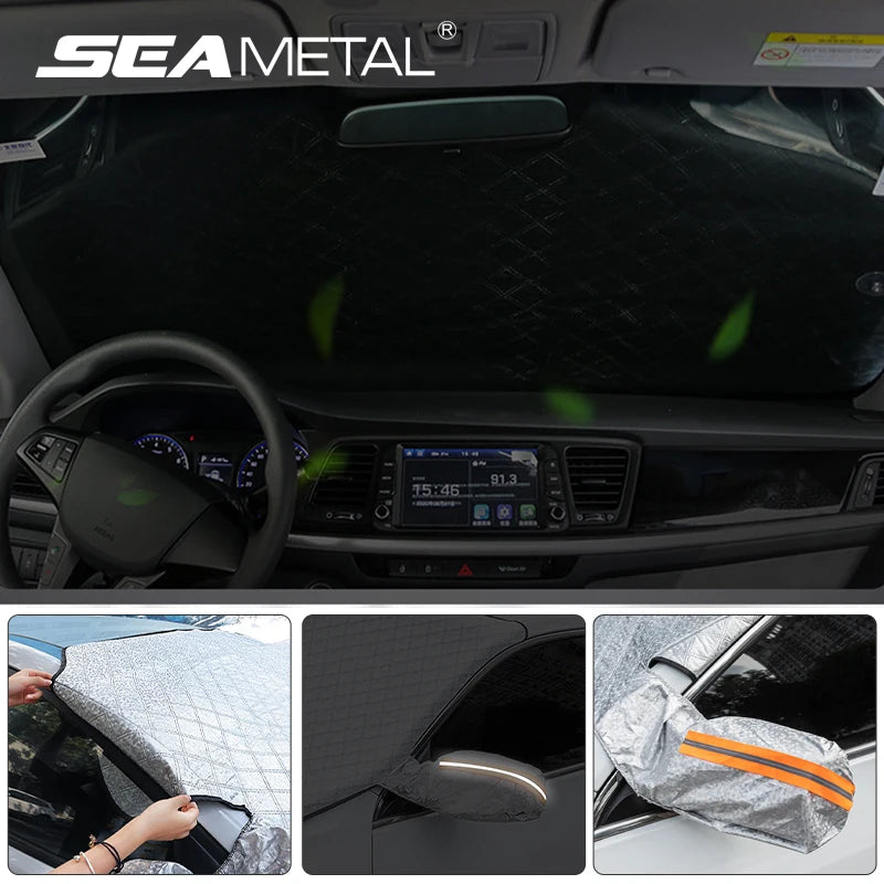 SEAMETAL pare-brise couverture de neige pour SUV/MPV grande taille pare-brise magnétique bouclier de neige Anti givré voiture pare-soleil couverture de Protection