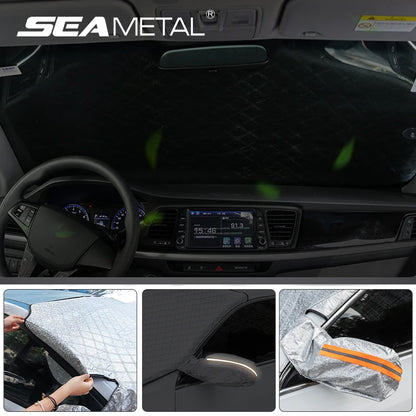 SEAMETAL pare-brise couverture de neige pour SUV/MPV grande taille pare-brise magnétique bouclier de neige Anti givré voiture pare-soleil couverture de Protection