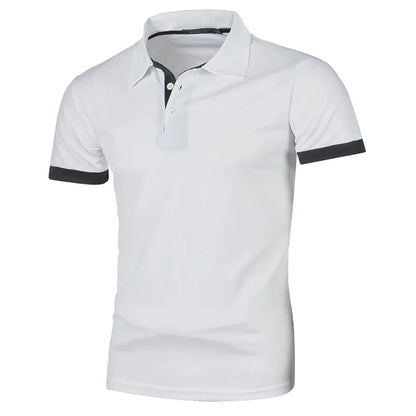 Polo à manches courtes pour hommes, couleur unie, Streetwear, t-shirts légers à revers pour hommes, hauts de Sport de Jogging d'été, nouvelle collection