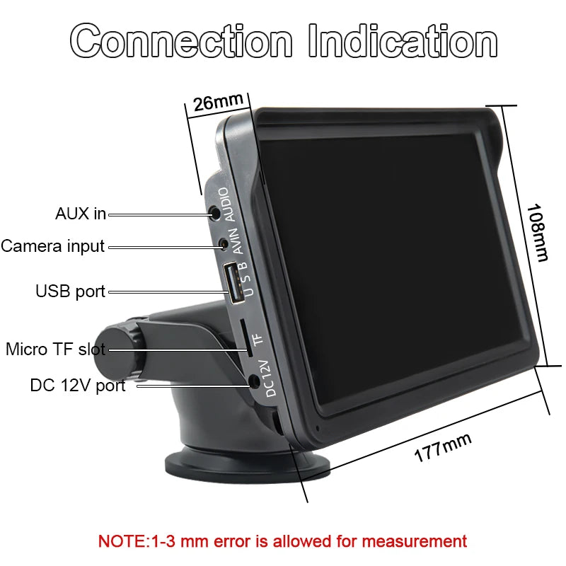 Hippcron-Lecteur vidéo de limitation d'autoradio, Carplay sans fil, Android Auto, écran tactile universel portable, 7 pouces