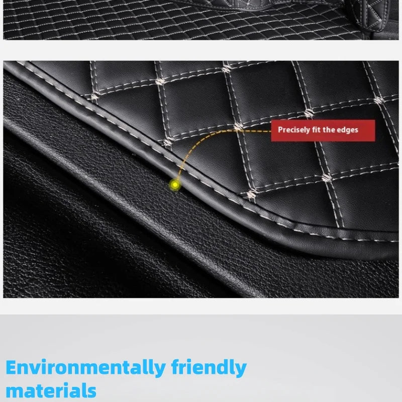 Tapis de coffre de voiture en cuir artificiel personnalisé, pour Bmw F01 série 7 E65 E66 E68 F02 G11 G12, accessoires d'intérieur de voiture, détails