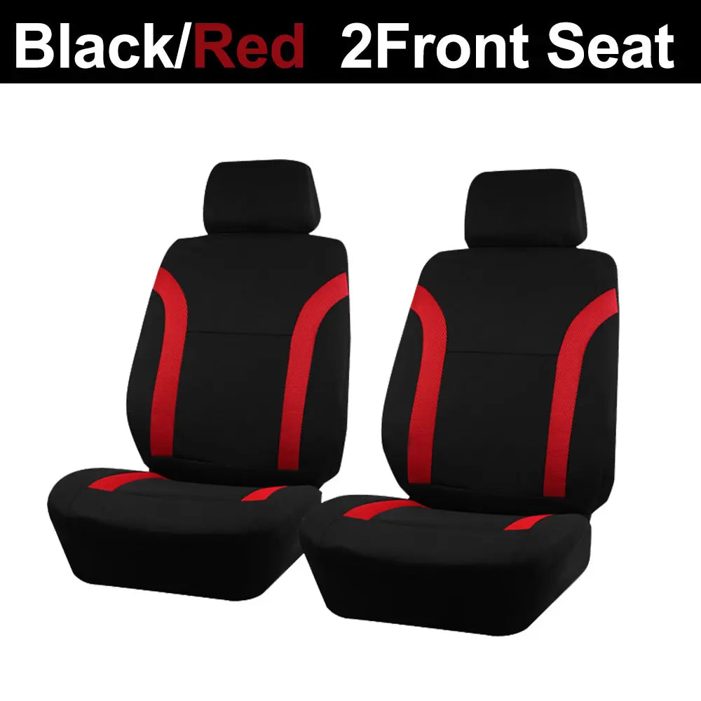 AUTO PLUS-Ensemble de Housses de Siège de Voiture Universelles en Polyester, Protection en Tissu Uni Bicolore, Accessoires Automobiles