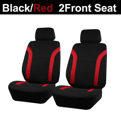 AUTO PLUS-Ensemble de Housses de Siège de Voiture Universelles en Polyester, Protection en Tissu Uni Bicolore, Accessoires Automobiles