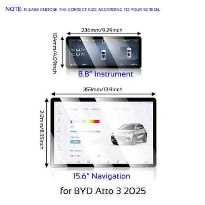 Protecteur d'écran pour BYD Atto 3 Yuan Plus 2022 – 20225, Film en verre trempé, housse de protection pour instruments de Navigation, accessoires de voiture