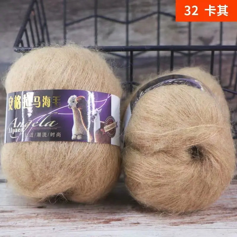 Fil de laine Mohair d'alpaga en peluche pour fil à tricoter, écharpe de pull 40 grammes/boule, fils épais de Lanas doux et chaud gonflés