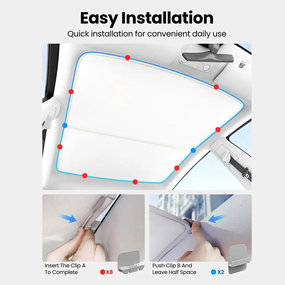 Pare-soleil pour Tesla modèle 3 toit ouvrant Highland 2025 modèle Y 2020-25 boucle en tissu de glace pare-soleil verre avant arrière lucarne accessoire