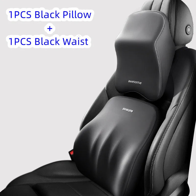 Appui-tête de soutien lombaire pour voiture, oreiller lombaire en mousse à mémoire de forme, oreiller universel doux pour le cou, coussin de siège de voiture