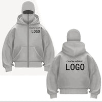 Sweat à capuche de style, veste à double capuche, sweat-shirt à capuche à fermeture éclair à la mode, logo exclusif personnalisable.