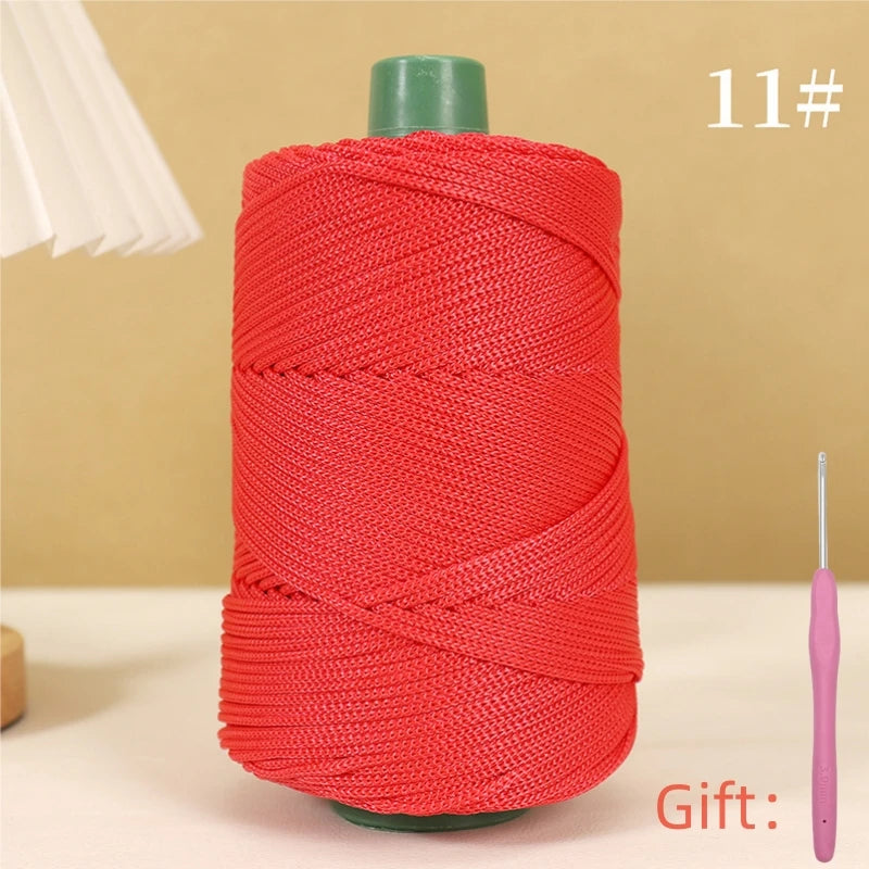 Corde légère au crochet, 250g, 3mm, fil creux cool au crochet, chapeau de soleil d'été, tricot à la main, fils épais, sac, coussin de chapeau