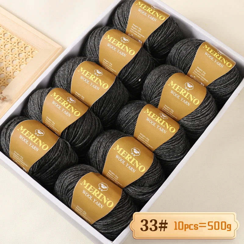 500 g de fil de laine d'alpaga mi-fin 212 de haute qualité, adapté au tricot de pulls, d'écharpes et de chapeaux, 10 écheveaux/paquet